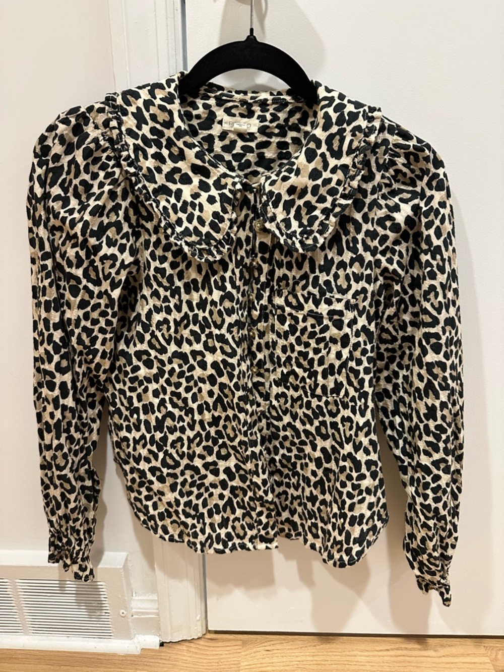 Pilcro Kiera Leopard Print Blouse